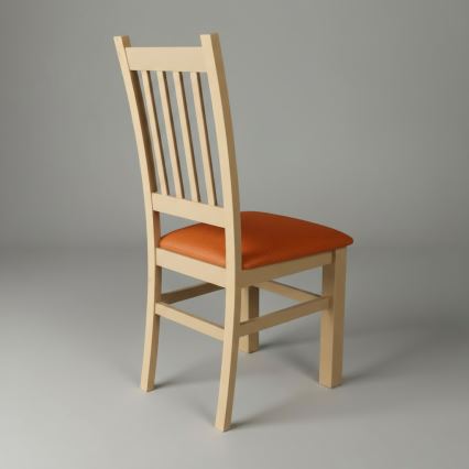 SIMON Dining Chair Oak/Orange