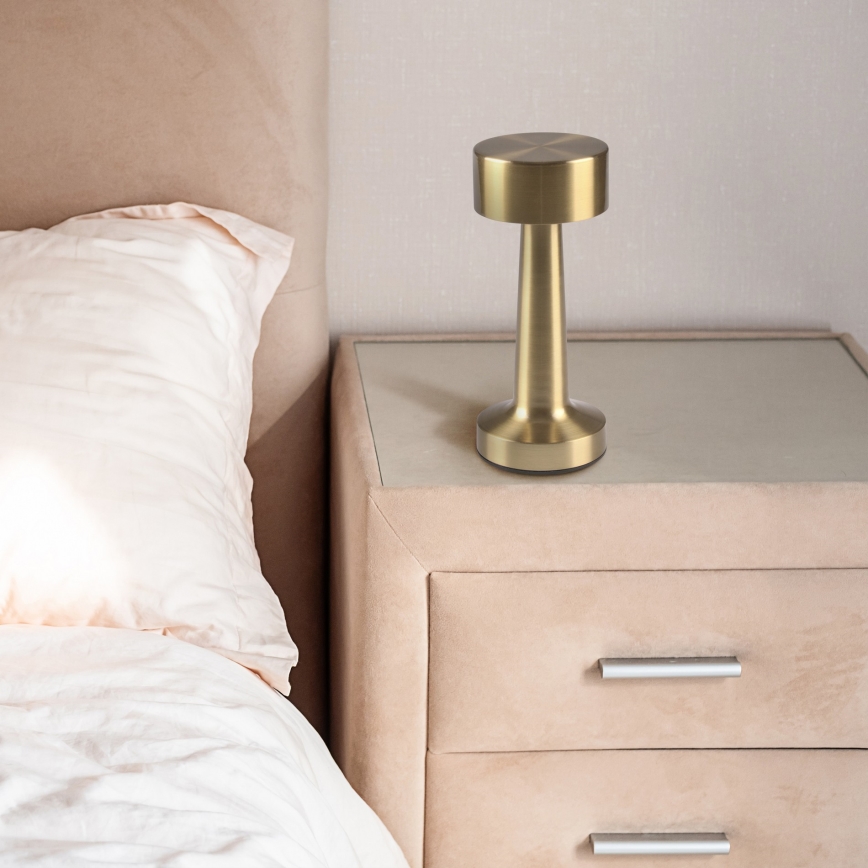Dimmable Touch-Control LED Desk Lamp SIMPLY LED/5V 2700/4000/6500K 800 mAh Gold