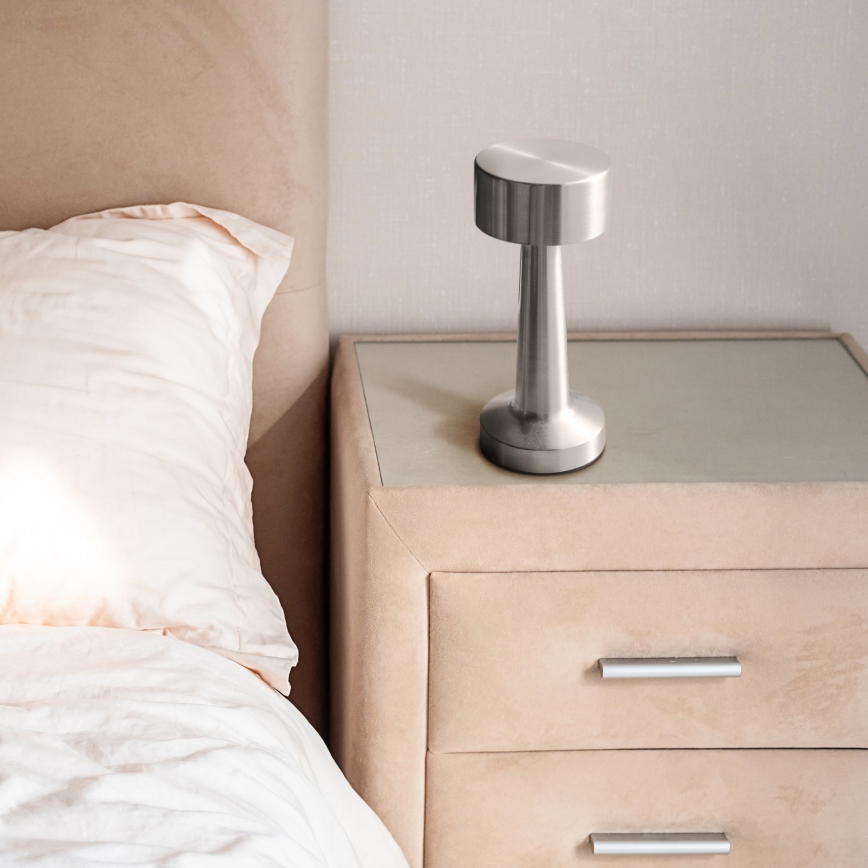 LED Dimmable Touch Table Lamp SIMPLY LED/5V 2700/4000/6500K 800 mAh Polished Chrome