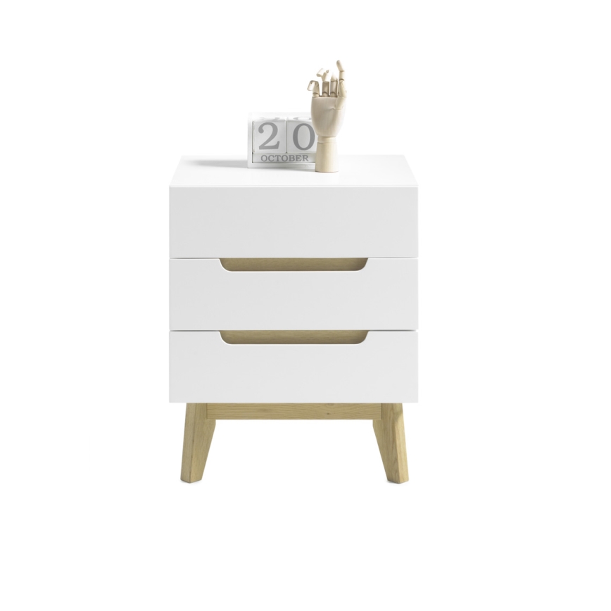 SINIRA bedside table, white