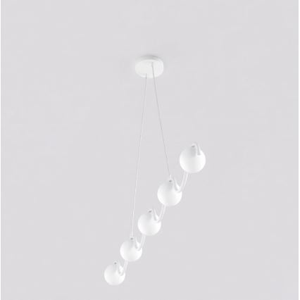 SINUS Cable Pendant 5xG9/8W/230V White
