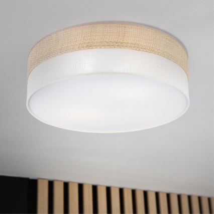 SIRJA BOHO Ceiling Light 2×E27, 15W/230V, Ø45 cm — Beige/Cream