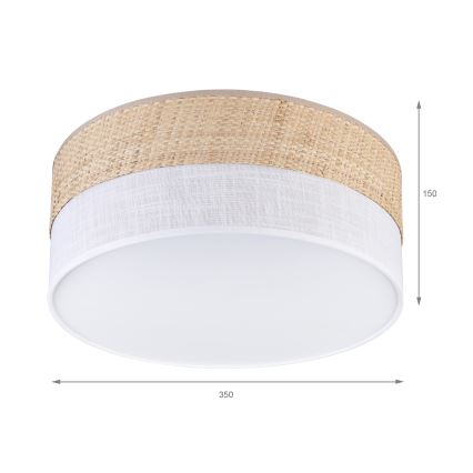 LED Ceiling Light SIRJA BOHO LED/20W/230V 4000K Ø 35 cm beige/white