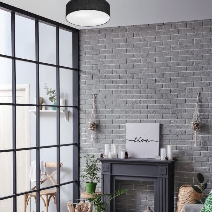 SIRJA Ceiling Light, 2x E27/15W/230V, Ø45 cm, Black