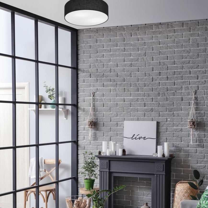 SIRJA Ceiling Light, 2x E27/15W/230V, Ø45 cm, Black