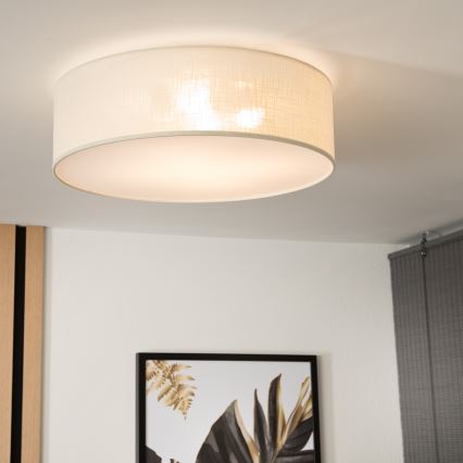 SIRJA Ceiling Light, 2xE27/15W/230V, Ø 45 cm, Cream