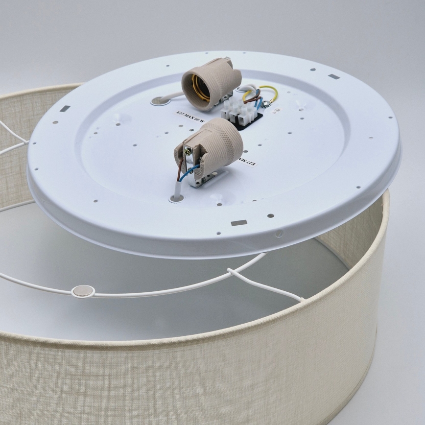 SIRJA Ceiling Light, 2xE27/15W/230V, Ø 45 cm, Cream