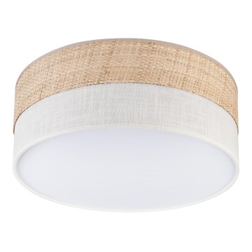 SIRJA DOUBLE BOHO ceiling light, 2x E14/15W/230V, Ø 35 cm, beige/cream