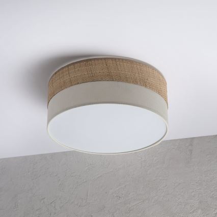 SIRJA DOUBLE BOHO ceiling light, 2x E14/15W/230V, Ø 35 cm, beige/cream