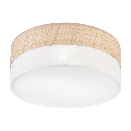 SIRJA DOUBLE BOHO ceiling light, 2x E14/15W/230V, Ø 35 cm, beige/cream