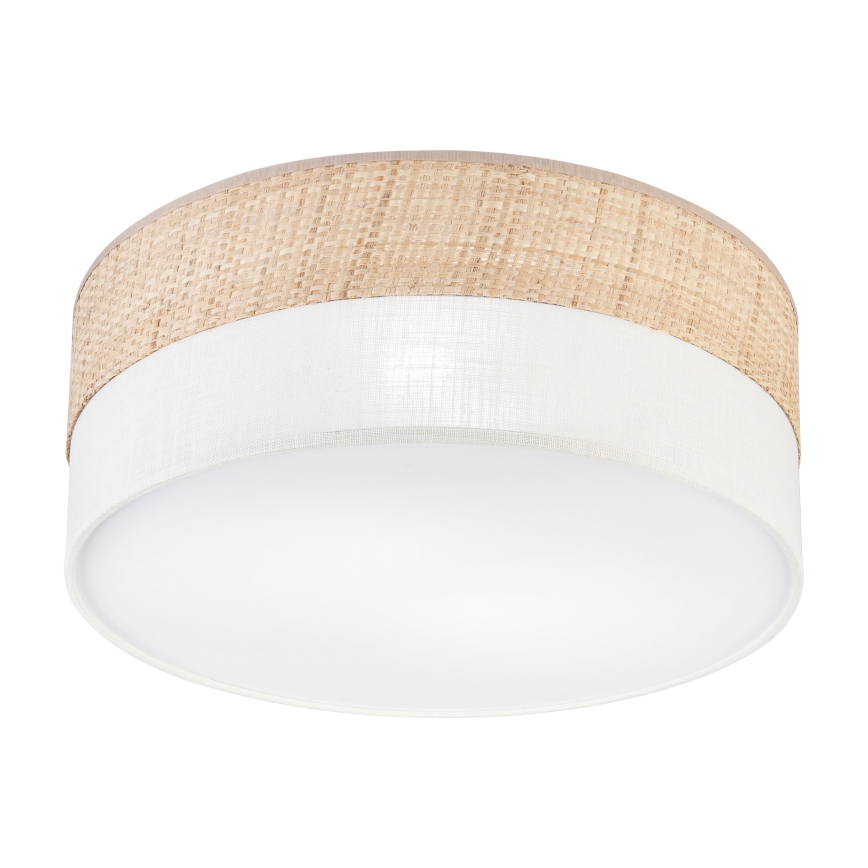 SIRJA DOUBLE BOHO ceiling light, 2x E14/15W/230V, Ø 35 cm, beige/cream