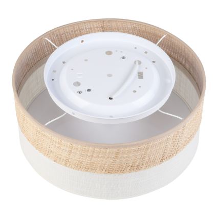 SIRJA DOUBLE BOHO ceiling light, 2x E14/15W/230V, Ø 35 cm, beige/cream