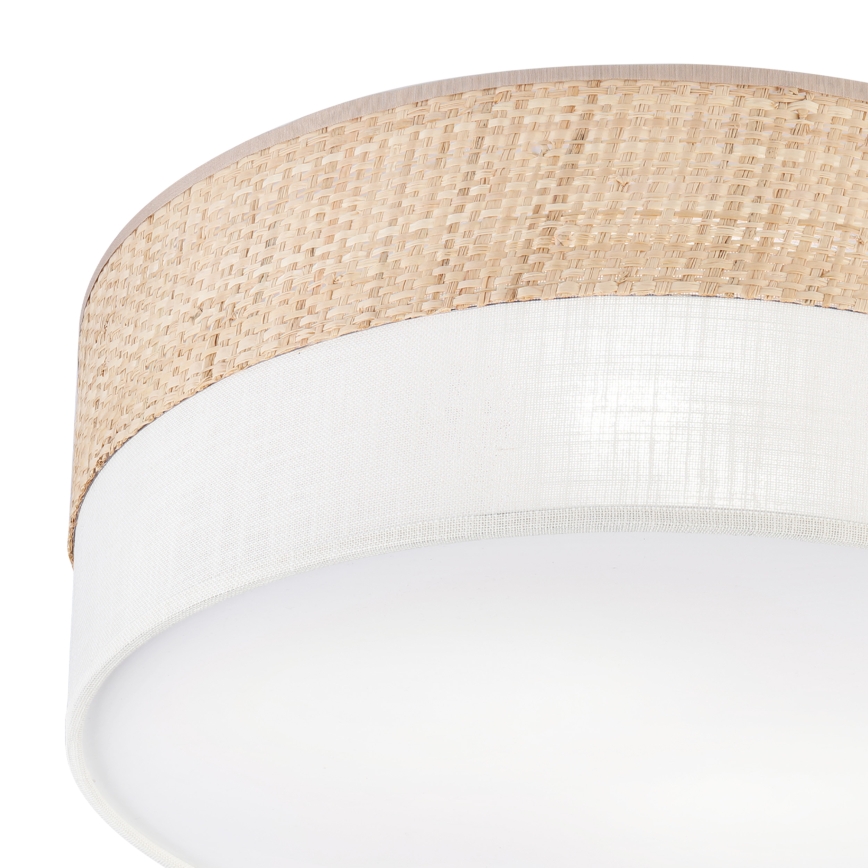 SIRJA DOUBLE BOHO ceiling light, 2x E14/15W/230V, Ø 35 cm, beige/cream