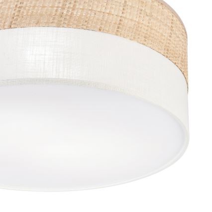 SIRJA DOUBLE BOHO ceiling light, 2x E14/15W/230V, Ø 35 cm, beige/cream