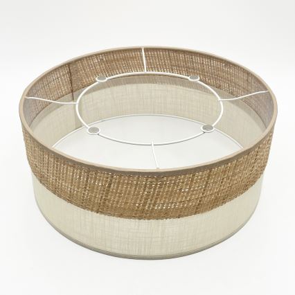 SIRJA DOUBLE BOHO ceiling light, 2x E14/15W/230V, Ø 35 cm, beige/cream