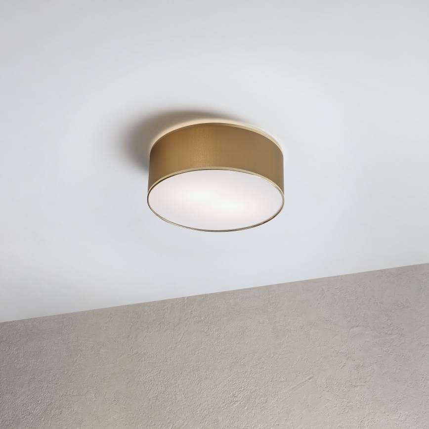 SIRJA DOUBLE ceiling light, 2x E14/15W, 230V, Ø 35 cm, brown/gold