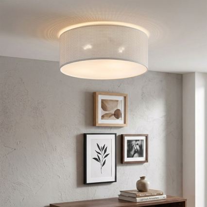 SIRJA PLISADO ceiling light 2xE27/15W/230V, Ø 35 cm, white