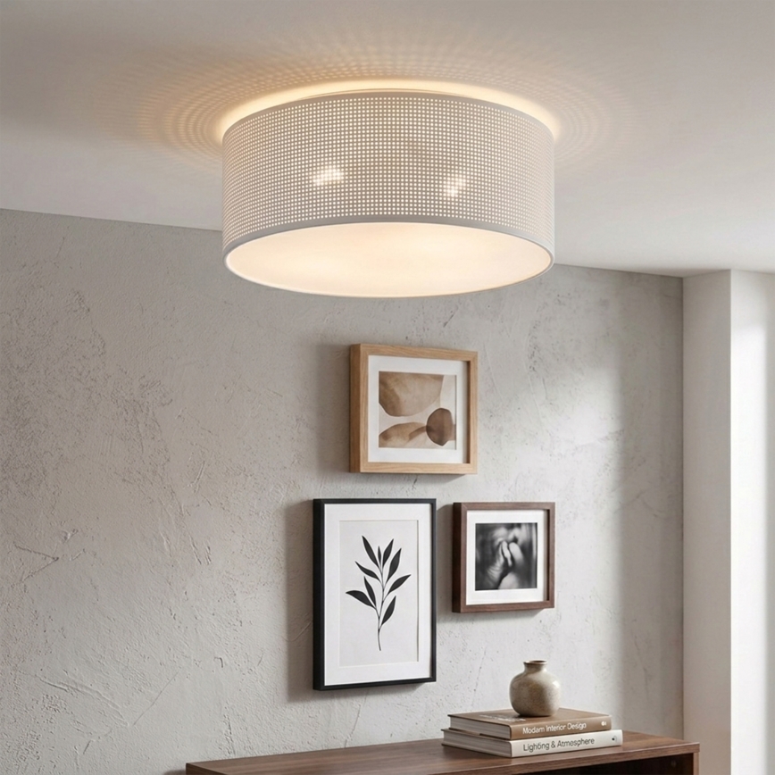 SIRJA PLISADO ceiling light 2xE27/15W/230V, Ø 35 cm, white