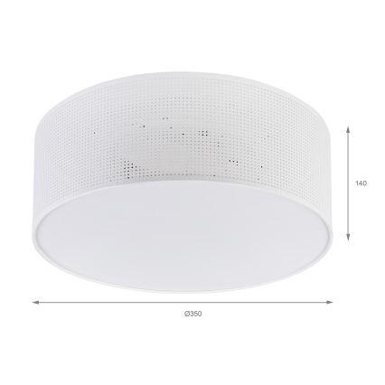 SIRJA PLISADO ceiling light 2xE27/15W/230V, Ø 35 cm, white