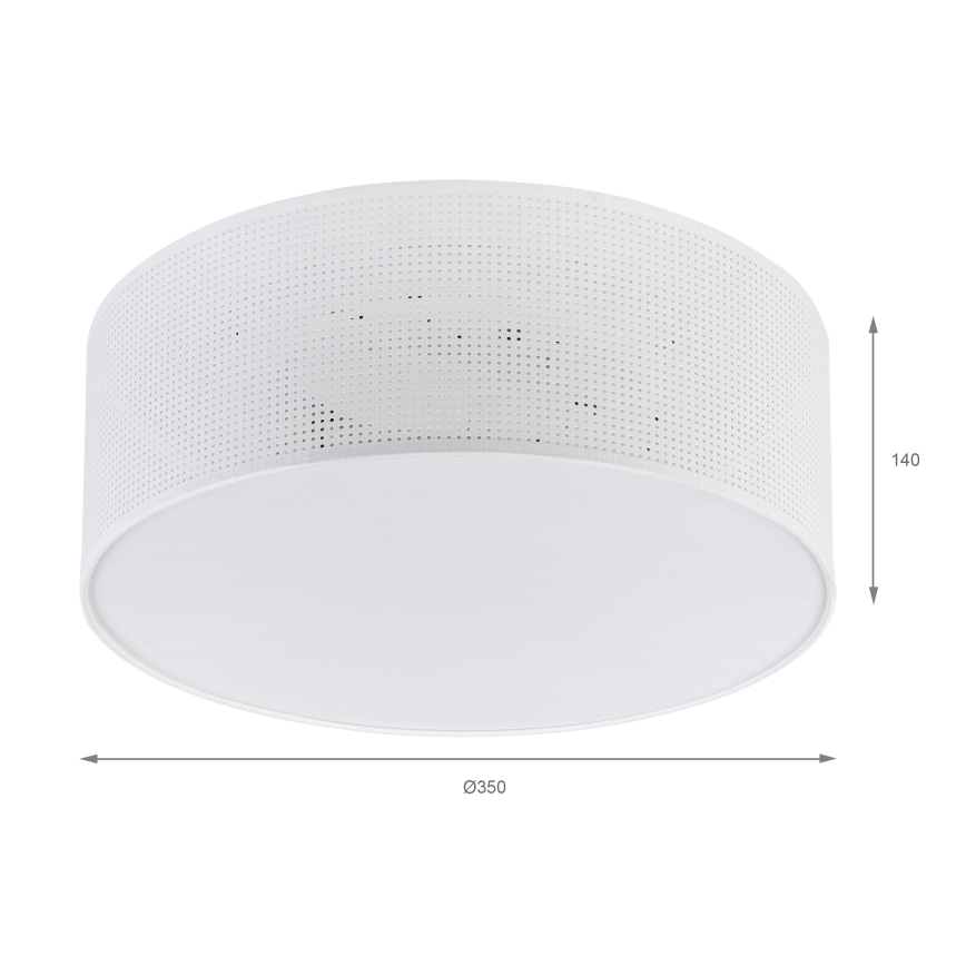 SIRJA PLISADO ceiling light 2xE27/15W/230V, Ø 35 cm, white