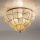 SIRU - Ceiling light POUFF 3xE27/60W/230V shiny chrome/beige Venetian glass
