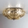 SIRU - Ceiling light SOLE 3xE14/40W/230V d. 31 cm beige/matte chrome Venetian glass