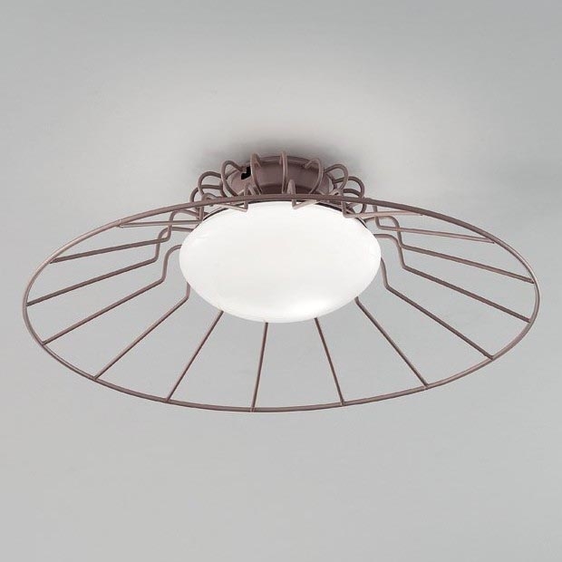 SIRU - Ceiling light SUNRISE 1xGX53/10W/230V brown/white Venetian glass