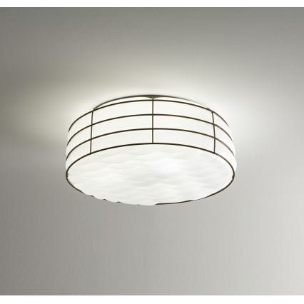 SIRU - Ceiling light TAMIS 3xE14/40W/230V black/white Venetian glass