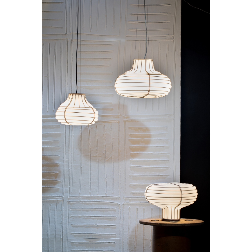 SIRU - Chandelier on a string CHAPEAU 2xE14/40W/230V matte chrome/white Venetian glass