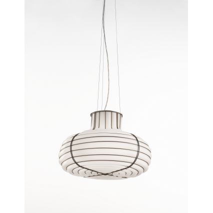 SIRU - Chandelier on a string CHAPEAU 2xE14/40W/230V matte chrome/white Venetian glass