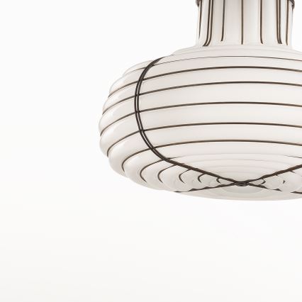 SIRU - Chandelier on a string CHAPEAU 2xE14/40W/230V matte chrome/white Venetian glass