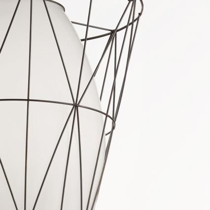 SIRU - Chandelier on a string SEGNI 1xE27/60W/230V black/white Venetian glass