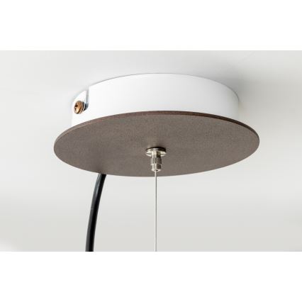 SIRU - Chandelier on a string TERRA 1xE27/60W/230V black/clear Venetian glass