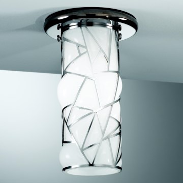 SIRU - Spotlight ORIONE 1xG9/30W/230V shiny chrome/white Venetian glass