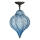 SIRU - Surface-mounted chandelier GOCCIA 1xE27/60W/230V d. 25 cm blue/brown Venetian glass