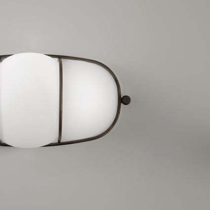 SIRU - Wall light CAGE 1xGX53/10W/230V 22 cm black/white Venetian glass