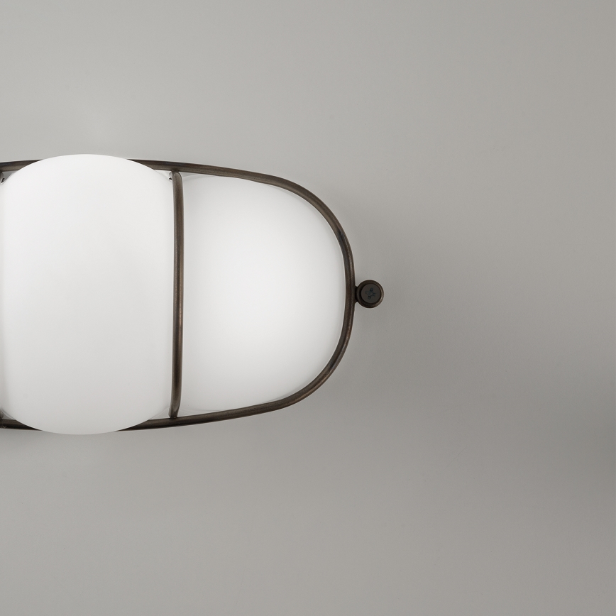 SIRU - Wall light CAGE 1xGX53/10W/230V 22 cm black/white Venetian glass