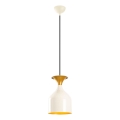 SIVANI cable-hung pendant 1xE27/40W/230V white/copper