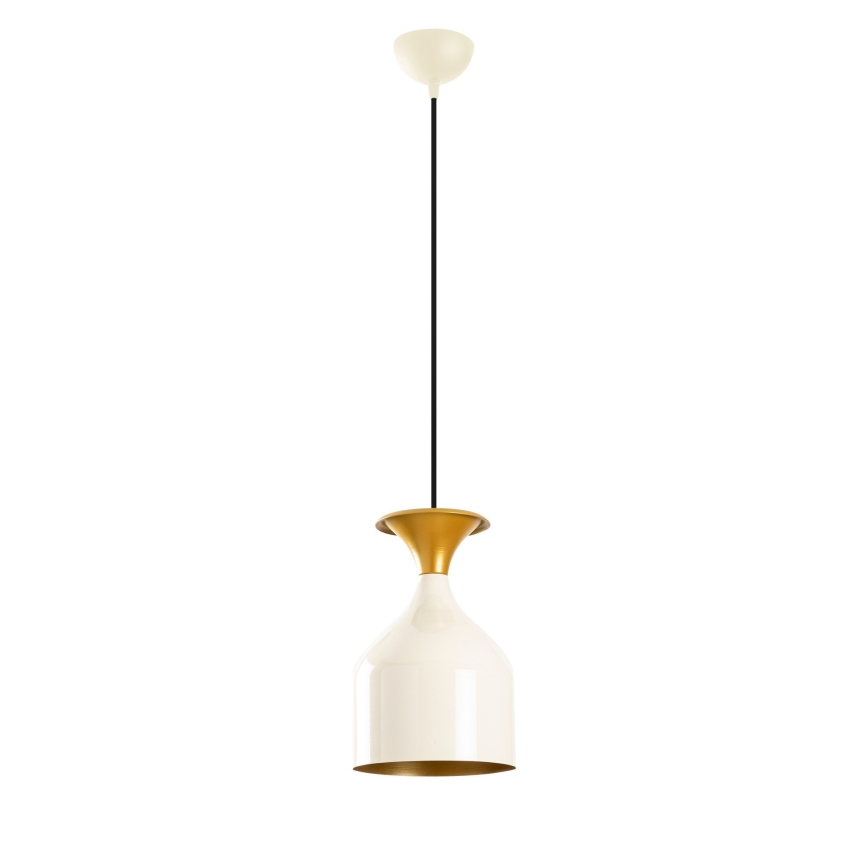 SIVANI cable-hung pendant 1xE27/40W/230V white/copper