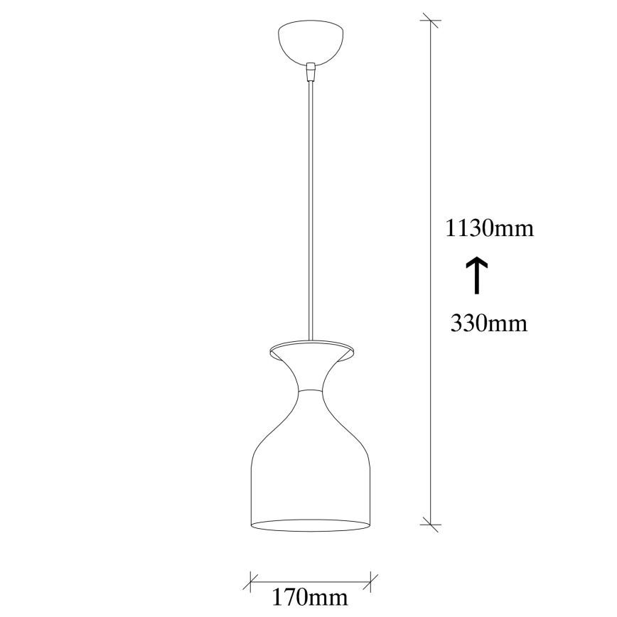 SIVANI cable-hung pendant 1xE27/40W/230V white/copper