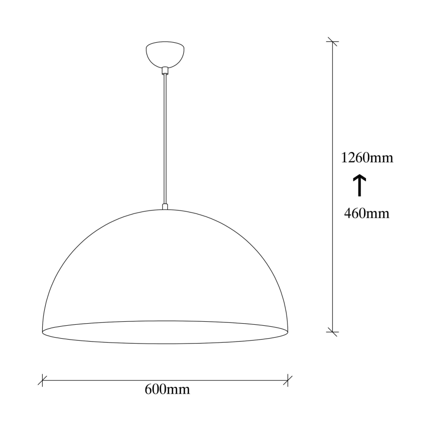 SIVANI Cable Pendant Lamp 1x E27/40W/230V, Ø 60 cm, Black/Copper