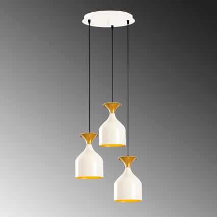 SIVANI Cable Pendant Light 3xE27/40W/230V White/Copper
