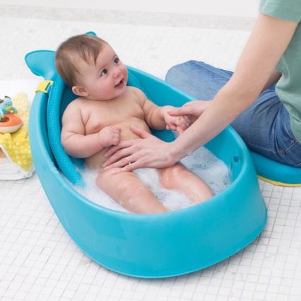 Skip Hop - Baby bath with ergonomic mat MOBY 3 blue