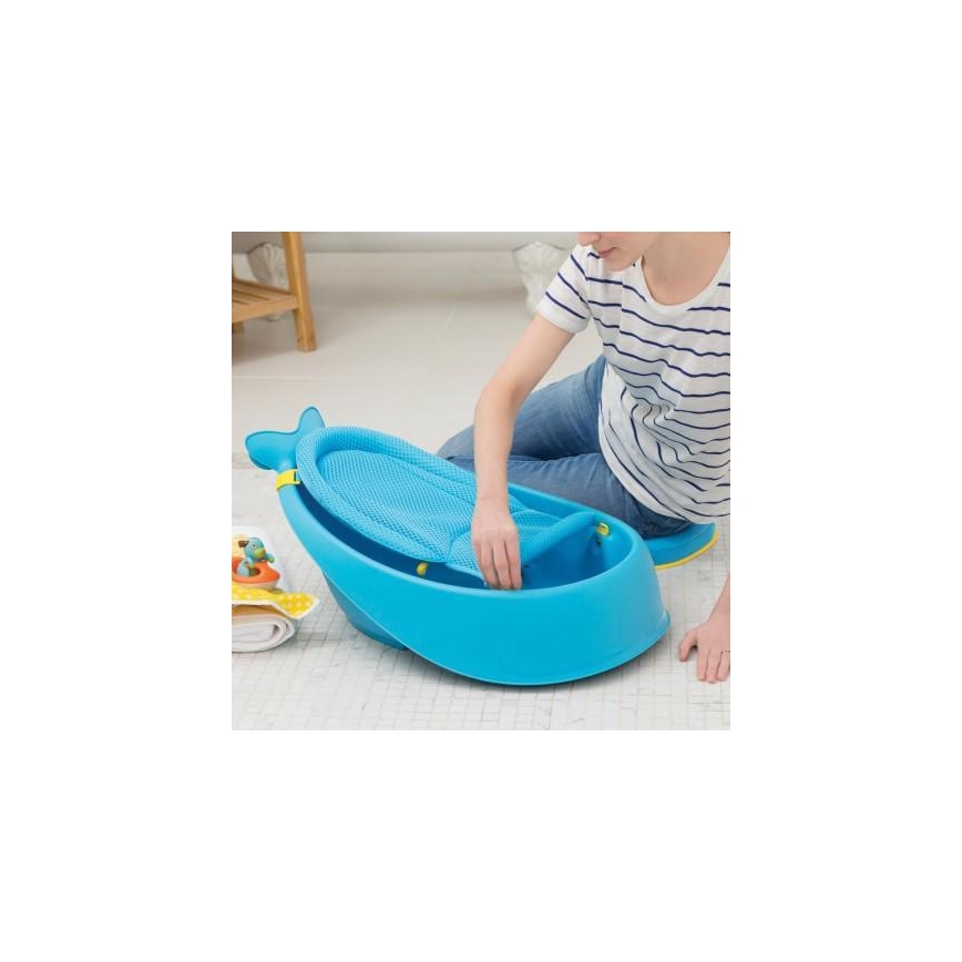 Skip Hop - Baby bath with ergonomic mat MOBY 3 blue