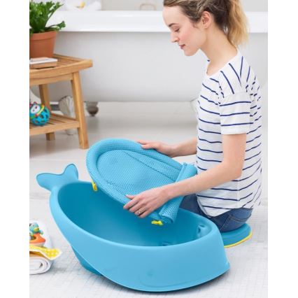Skip Hop - Baby bath with ergonomic mat MOBY 3 blue