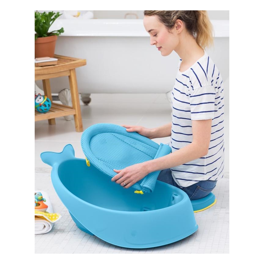 Skip Hop - Baby bath with ergonomic mat MOBY 3 blue