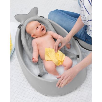 Skip Hop - Baby bath with ergonomic mat MOBY 3 grey
