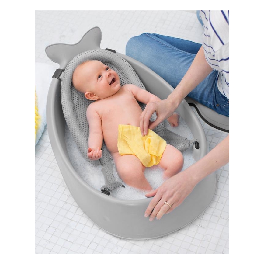 Skip Hop - Baby bath with ergonomic mat MOBY 3 grey