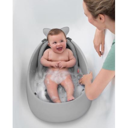 Skip Hop - Baby bath with ergonomic mat MOBY 3 grey