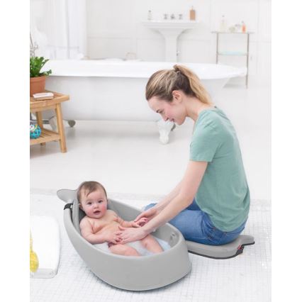 Skip Hop - Baby bath with ergonomic mat MOBY 3 grey